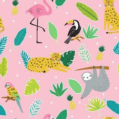 seamless pattern with birds