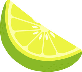 slice of lemon isolated on white