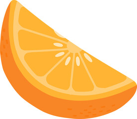 orange slice isolated
