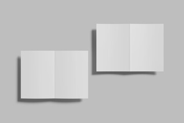 A5 Bifold Brochure Blank Mockup