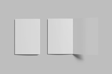 A5 Bifold Brochure Blank Mockup