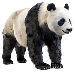 Obraz premium A giant panda isolated on a transparent background PNG