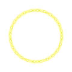 yellow circle wave and dot light neon