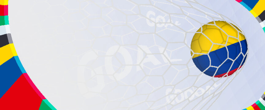 Celebration Goal for Colombia football team in colorful design. Perfect for illustrating soccer success, international football tournaments, and sports-themed promotions.