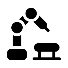 robotic surgery glyph icon