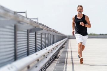 Sporty man jogging
