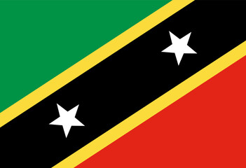 amazing Saint Kitts and Nevis flag illustrator country flags