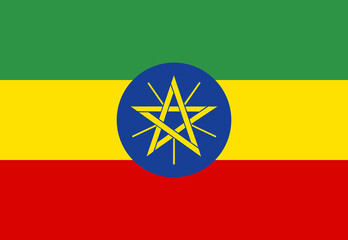 Ethiopian flag illustrator country flags