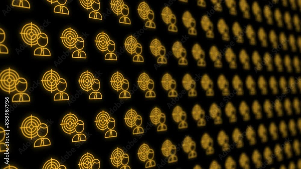 Wall mural pattern animation background loop, footage abstract element for motion graphic, on background seamle