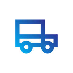 Transport and Map Gradient Blue icon