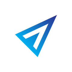 Transport and Map Gradient Blue icon