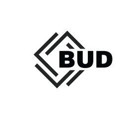 BUD letter logo design on white background. BUD logo. BUD creative initials letter Monogram logo icon concept. BUD letter design
