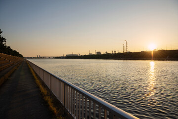 Obraz premium 浜寺公園の夕景