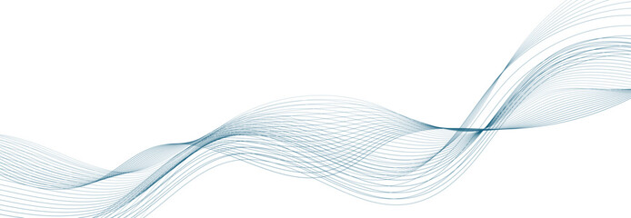 Wave lines vector illustration. Curve wave seamless pattern. Line art striped graphic template.
