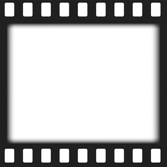 Old cinematic frame, video film strip. Retro vintage tape empty template with slide. Tape border, grunge textured silhuette. Video photo reel on transparent background 