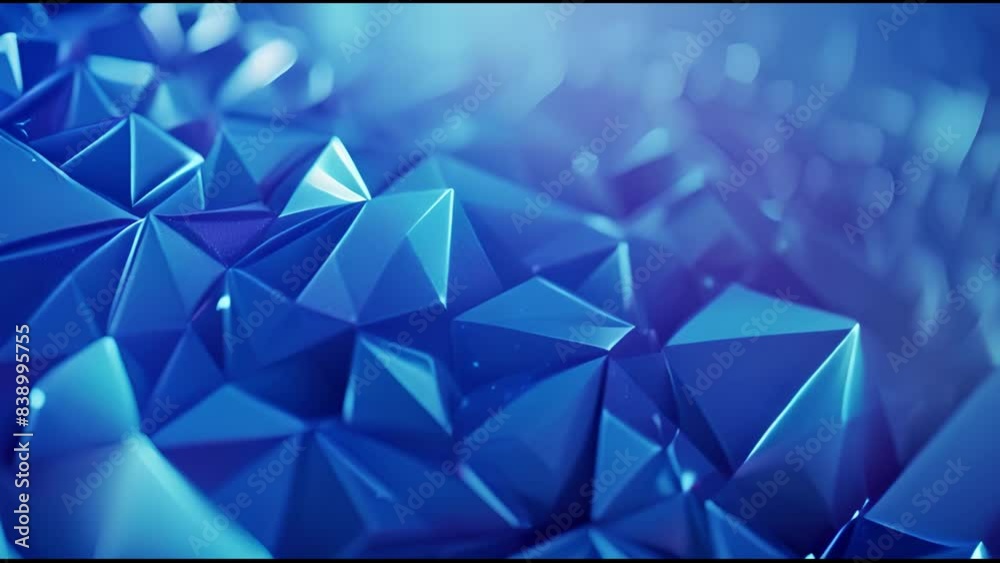 Poster Looping animation of abstract tech polygons with text space. Presentation background.