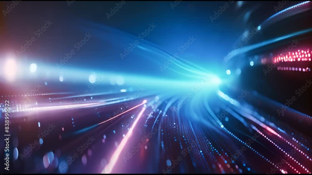Poster Abstract technology background of a high-speed line using fiber optics