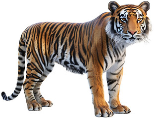 Obraz premium A tiger isolated on a transparent background PNG