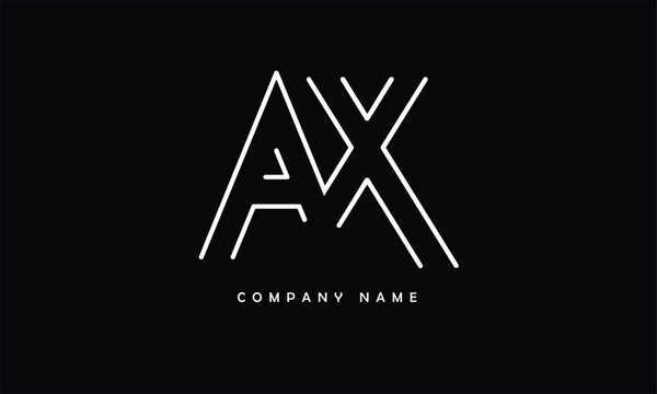 AX, XA, A, X Abstract Letters Logo Monogram