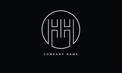 HH, HH Abstract Letters Logo Monogram
