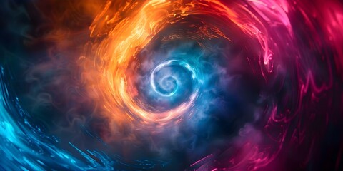 Collage of neon swirls creating a mysterious and magical ethereal world. Concept Neon, Swirls, Collage, Mysterious, Ethereal World