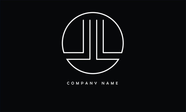 LL, LL Abstract Letters Logo Monogram