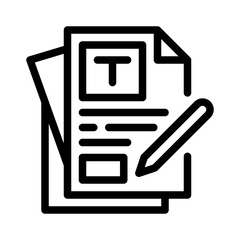 writing line icon
