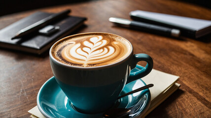 Cup of coffee on the table