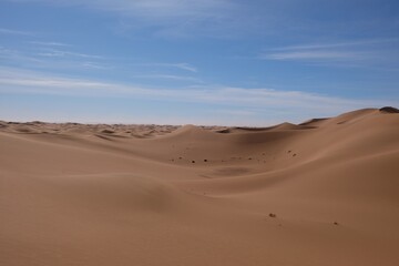 Sand dunes in the Sahara desert in Morocco