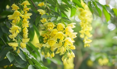 Kanikkonna , bloom in tree using, Generative AI