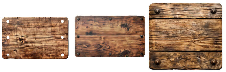 PNG image of a wood nameplate isolated on a transparent background.