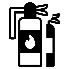 Fire extinguisher solid icon symbol sign from modern industry collection in  solid syle for mobile concept and web apps design. Business and machine related vector line icon.
