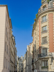 Street view of Paris city, France.
