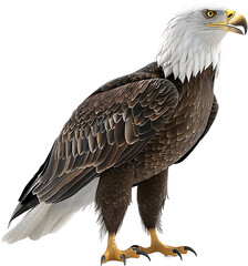 Obraz premium A eagle isolated on a transparent background PNG