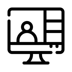 online class line icon