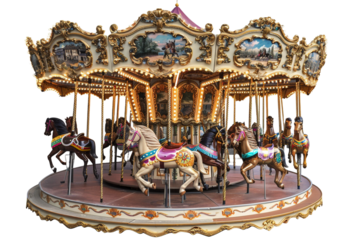 Carousel isolated on transparent background