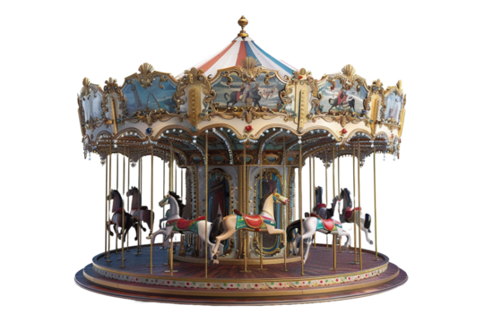Carousel isolated on transparent background