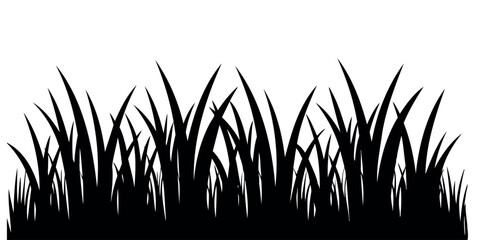 grass silhouette on a transparent background
