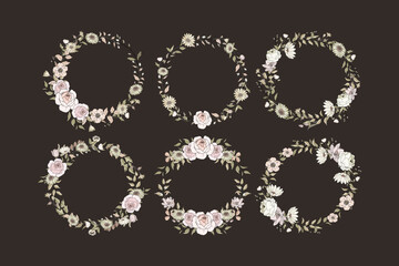 Hand Drawn Flower Frame Background