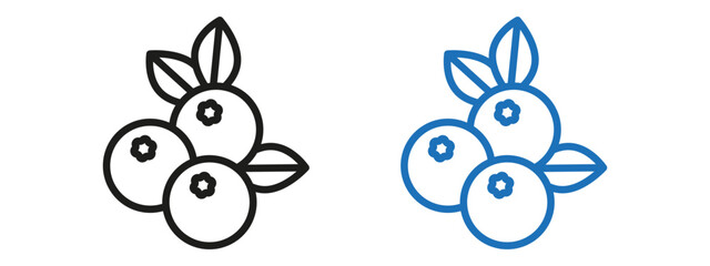 Blueberry icon mark in filled style