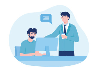 character of business consulting concept flat illustration