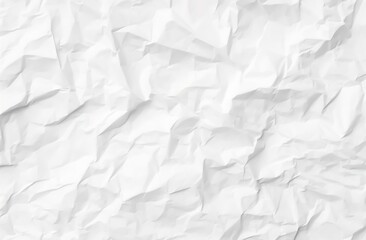 Obraz premium white crumpled paper texture background, white color