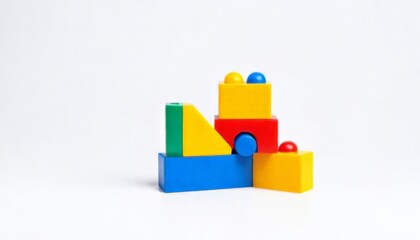 Kid toys isolated on white background