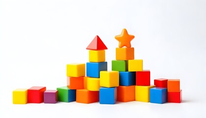 Kid toys isolated on white background