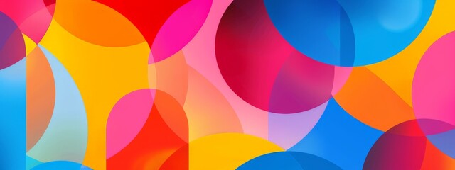 Fototapeta premium A colorful abstract painting with many different colored circles. The circles are of various sizes and colors, and they are arranged in a way that creates a sense of movement and energy