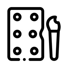 Watercolor line icon