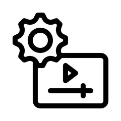 video tutorial line icon