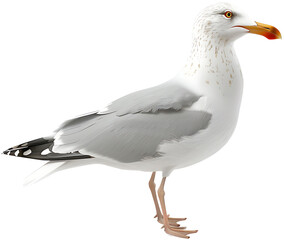 Fototapeta premium A seagull isolated on a transparent background PNG