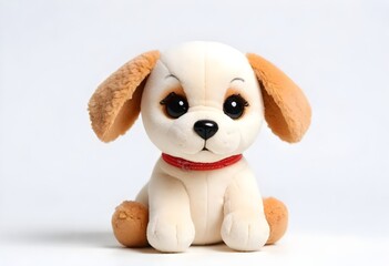 Dog doll isolated on white background 