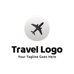 Pin map illustration for travel icon logo design